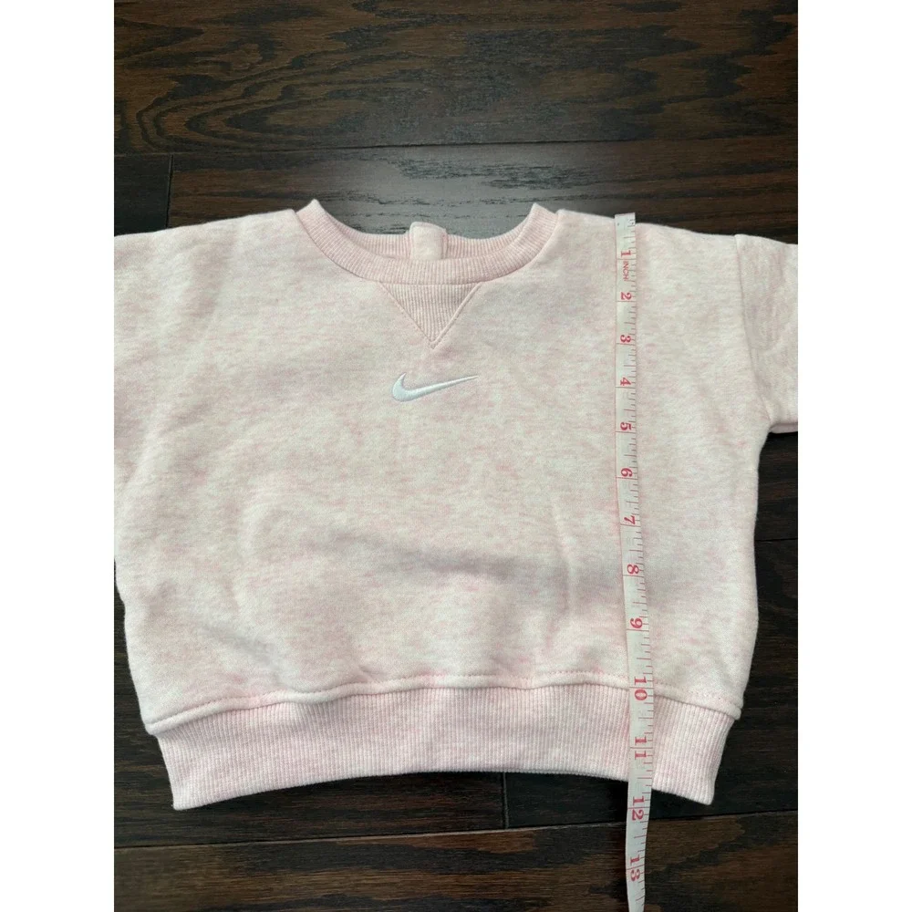 Nike Kids 2-Piece Fleece Sweatshirt Jogger Set Pink Foam Heather 9M 56M188-AAR
